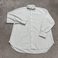 Charles Tyrwhitt Classic Fit Gingham Dress Shirt Mens 17/35 Blue White Check Top