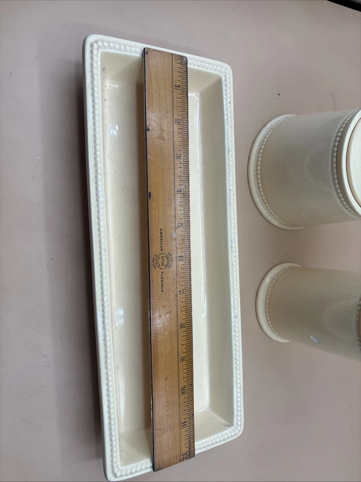 Juego de baño vintage con cuentas Martha Stewart Buttercream Foto 2 de 4