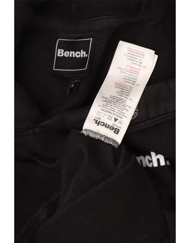 Sudadera con capucha BENCH para hombre mediana negra de algodón BT01 Foto 2 de 2