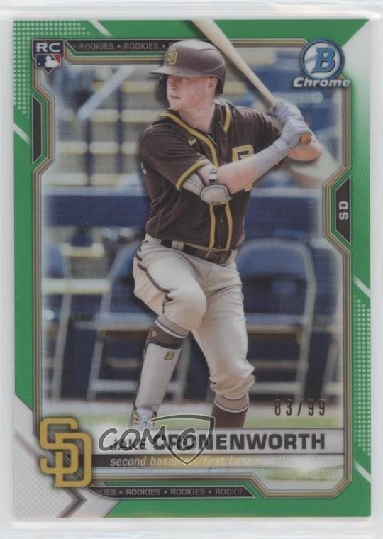 2021 Bowman Chrome Green Refractor 83/99 Jake Cronenworth #68 Rookie RC 0l4x
