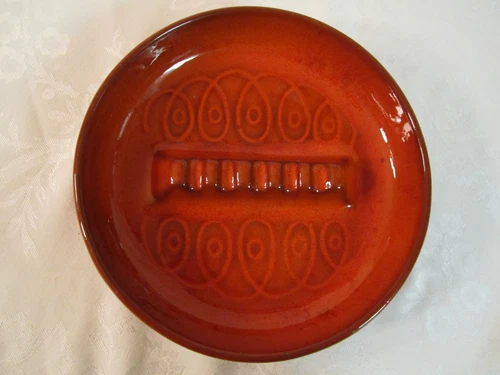 MCM Retro Atomic Orange Royal Haeger Cigarette Cigar Ashtray VIntage R1894 USA