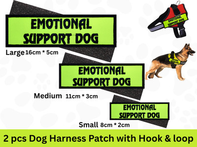 Emotional Support Dog Patch Green Embroidered S/M/L hook and loop fits julius k9