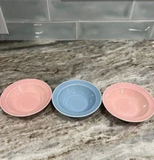 LuRay Pastels Midcentury 5.5in Dessert Bowls Set Of 3 Vintage