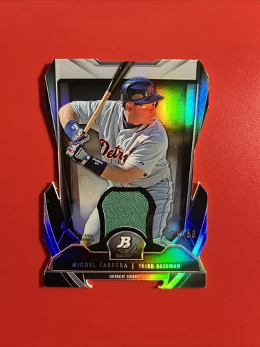Miguel Cabrera 2013 Bowman Platinum Cutting Edge Jersey Patch Die Cut SP /50