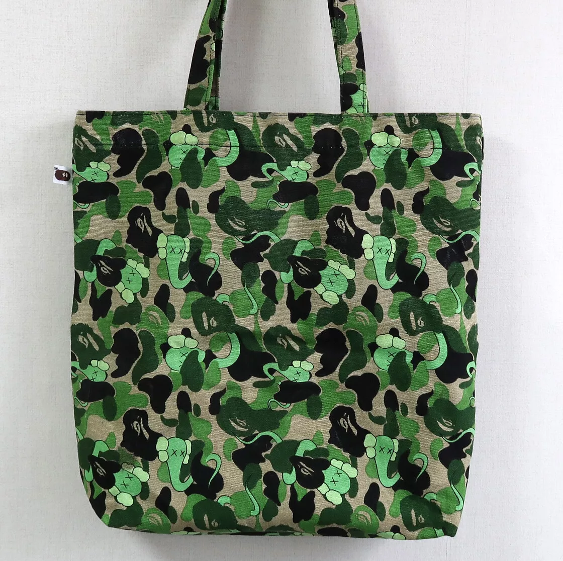 A BATHING APE X KAWS ABC camouflage old BAPE JAPAN NIGO Tote Bag SUPREME