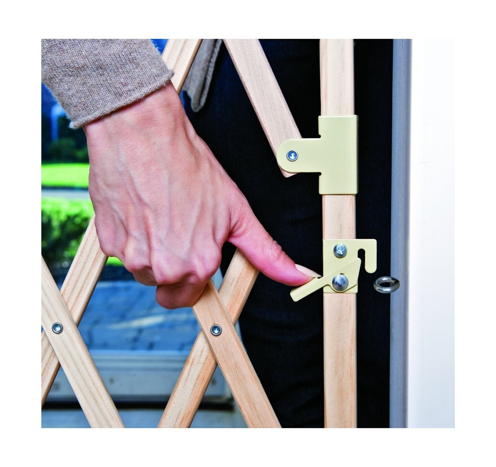 Evenflo Expansion Walk Thru Room Divider Gate Tan Wood 32884166954 eBay