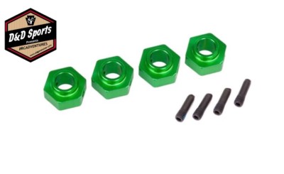 Traxxas 8269G TRX-4 Wheel Hubs - 12mm Hex - 6061-T6 Aluminum (Green-Anodized)