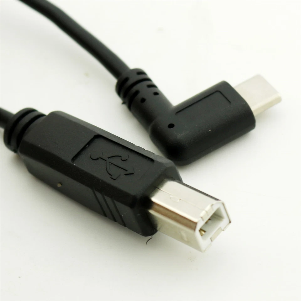 10x USB Type C 3.1 Male Right Angle to USB 2.0 B Male Cable Printer Scanner 50cm - Image 4 of 4