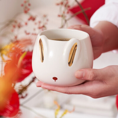 gift New Starbucks China New Year 2023 Cute Golden Rabbit Ear 12oz Cup Mug  | eBay