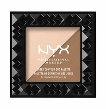 2 PACK NYX PROFESSIONAL MAKEUP Contour Duo Palette Cheek On Cheek 0.18 Ounce