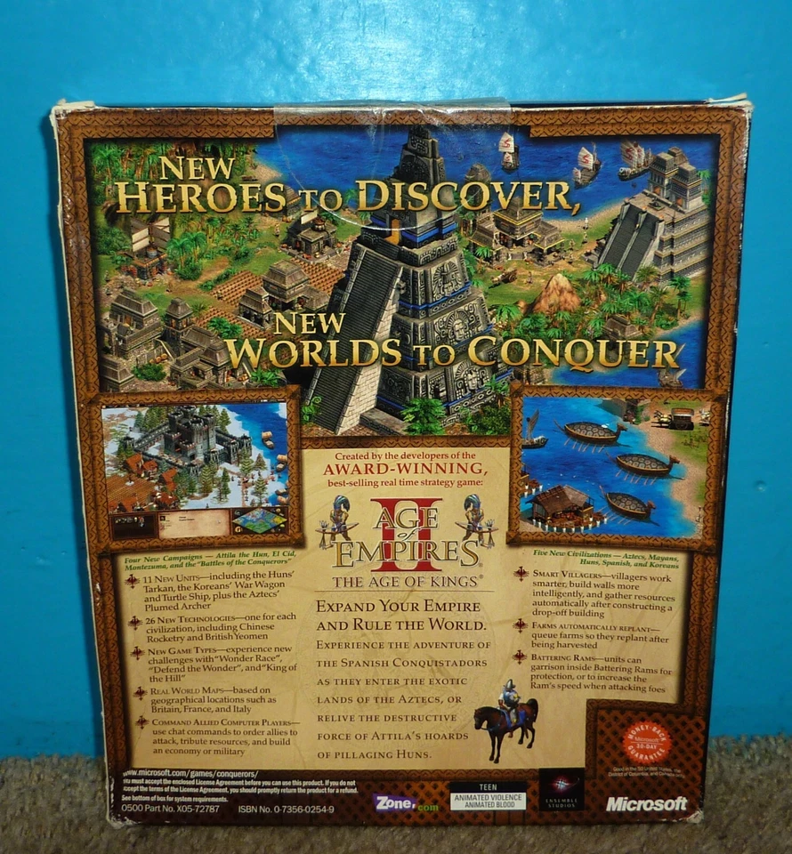 Age of Empires II The Conquerors Expansion Microsoft 2000 Big Box Sealed - Image 2 of 4