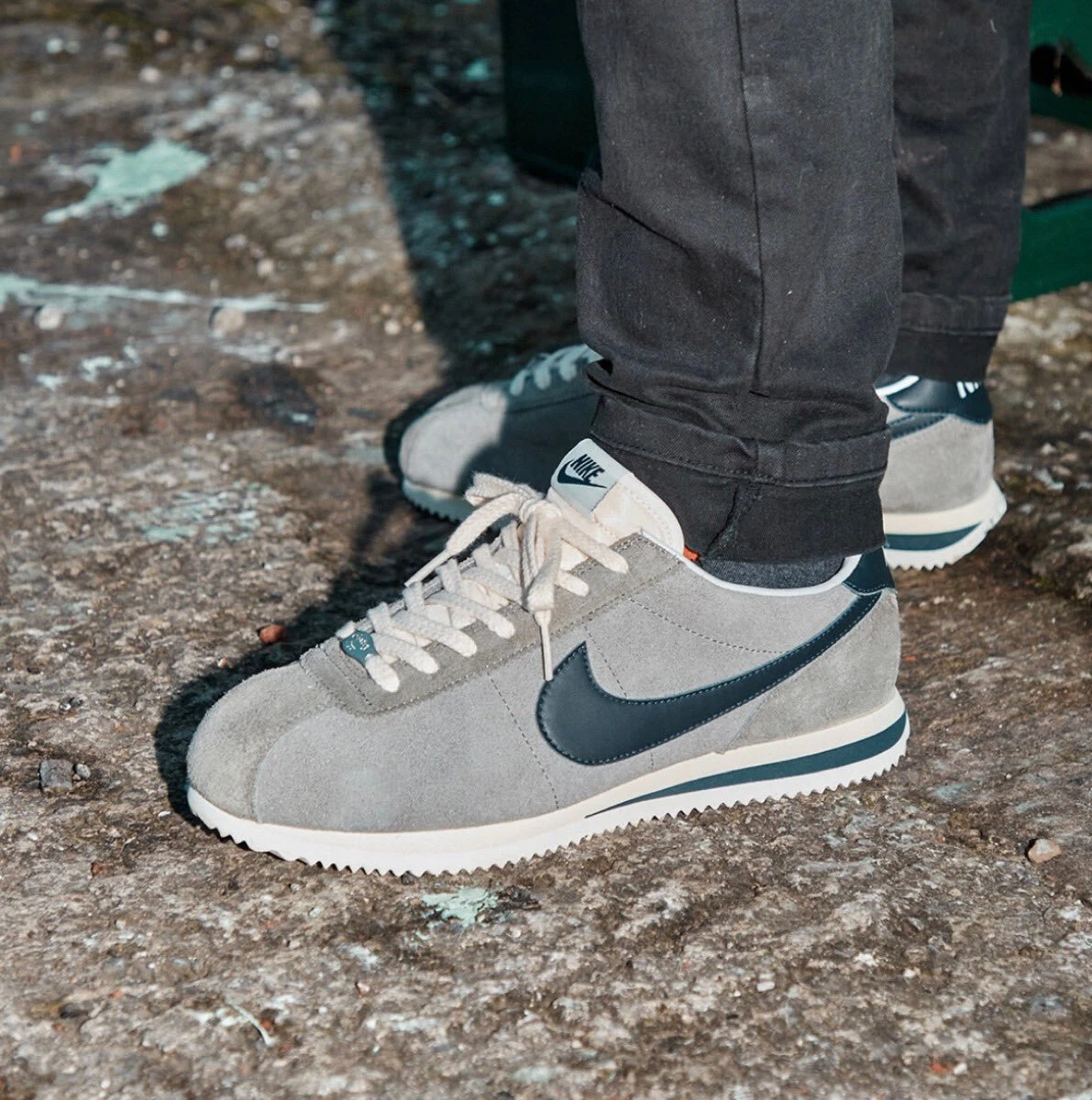 Nike Cortez Mens Grey Black Sneaker Sport Shoe Trainer Limited | eBay