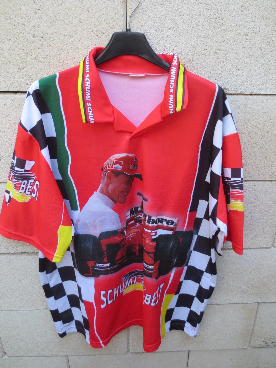 Maillot Vintage Schumacher – T-shirt Scuderia Ferrari Nominatif – Formule 1 Des Années 2000