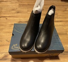 NEW CHACO Leather Chelsea Boot Black Waterproof NonSlip Rubber Sole Size 9
