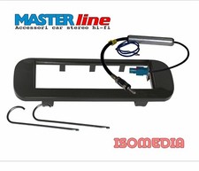 MASCHERINA RADIO UN DIN PER FIAT PANDA DA 2012 CHIAVETTE CONNETTORE. NERO LUCIDO