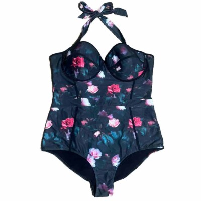 Noblesse Oblige ModCloth The Pippa Floral One Piece Swimsuit 4X