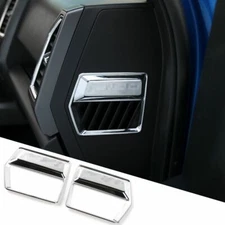 2x Side Air Conditioner Vent Outlet Cover Trim Decor For Ford F150 2015+ Chrome