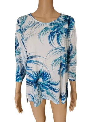 Made in Italy Damen 3/4 Arm Sommer Bluse 95% Viskose M L XL 2XL 3XL 4XL - Bild 1 von 4