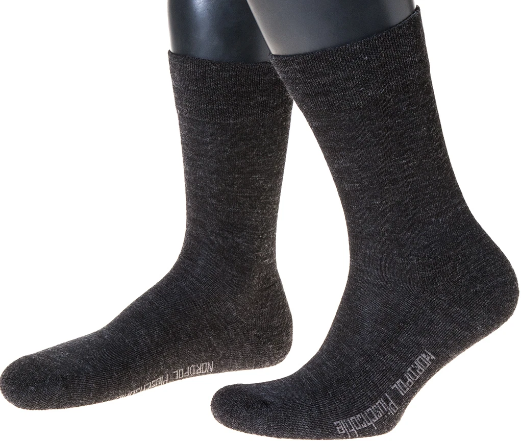 5 Pairs Of Men's Wool Socks, With Plush Sole, Made In Germany, Comfortable Cuff