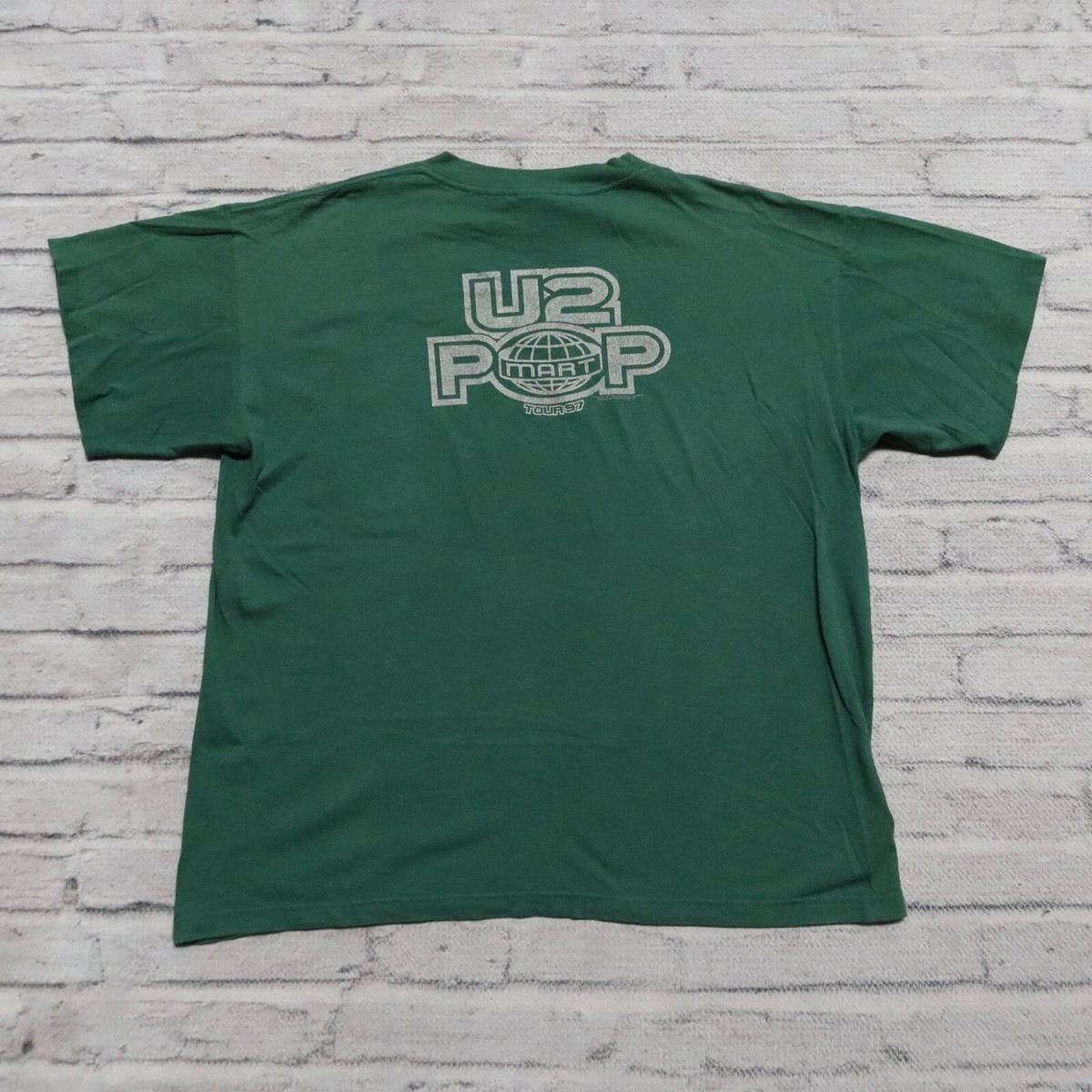 1997年製/U2 POP MART TOURラグラン七分袖カットソー(XL)緑 Vintage U2 Popmart Tour Shirt Size XL Made in USA Single Stitch | eBay
