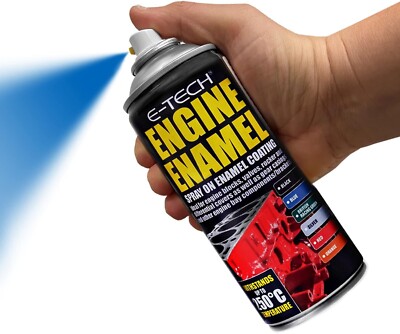 E-Tech Blue Motor Emaille Sprühlack hitzebeständig auf Hochtemperatur 400 ml