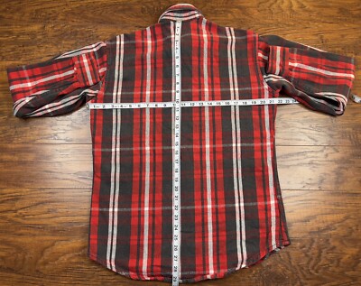 Vintage St John's Bay BIG MAC flannel Medium Tall Plaid Red B6 | eBay