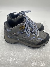 MERRELL Big Kids Unisex Moab 2 Size 01.5M Gray/Blue Hiking Shoes MK162260 Outdoo