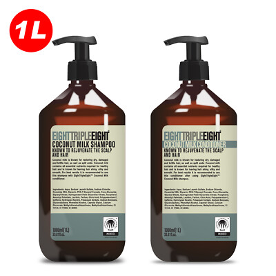 EightTripleEight Coconut Milk Haarpflege Set - 1L Shampoo & 1L Conditioner