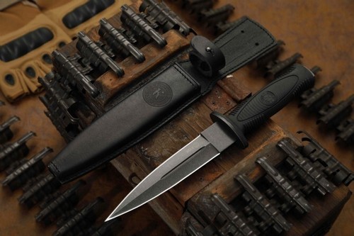 12'' Double Edge AUS-8 Blade Elastron Handle Tactics Dagger Hunting Knife VTH56 - Picture 4 of 9