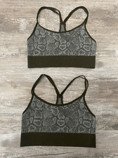 Bombshell Sportswear Sports Bra Racerback Brown Size XS Lot of 2