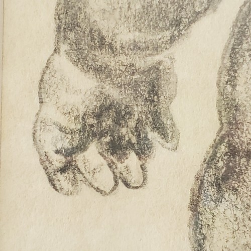 Artist Drawing of a Baby on a Pot Signed Linda Graham Original Charcoal? - Picture 4 of 7