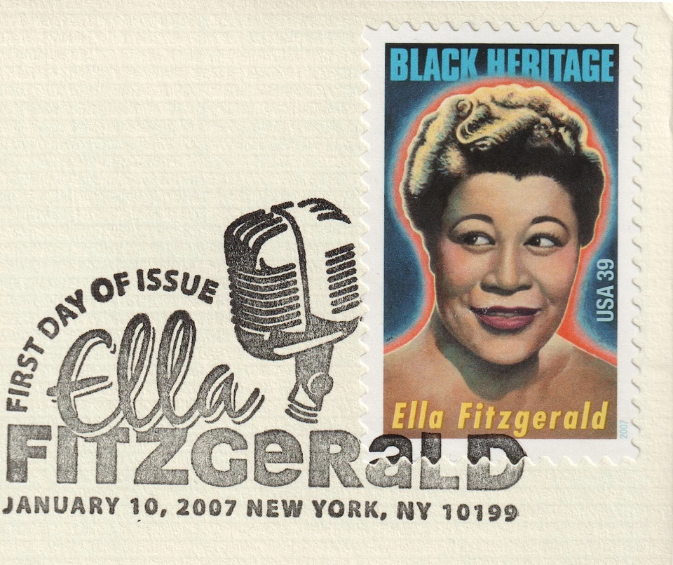 Ella Fitzgerald 22KT Gold Stamp First Day of Issue Jan 10, 2007 - Image 3 of 4