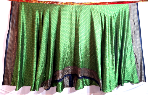 Incredible-art Vintage Silk Sari Magic Wrap Skirt Reversible Double Layer skirt - Picture 4 of 6