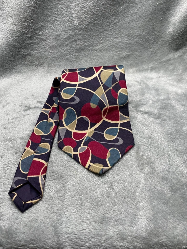 Corbata Gian Franco Ferretti Para Hombre Multicolor Geométrica Seda Ancho Clásico Foto 3 de 4