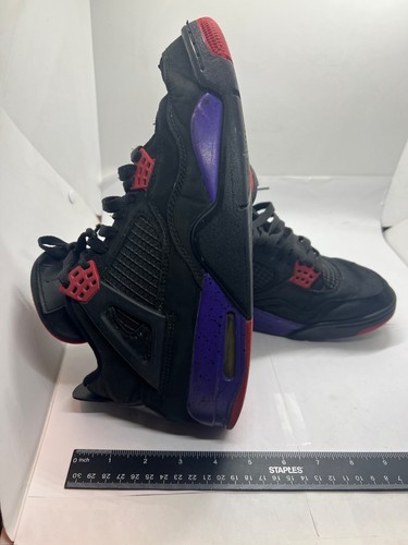 Nike Air Jordan 4 Retro NRG Raptors 2018 Black Mens Sneakers Sz 10 - Picture 5 of 10