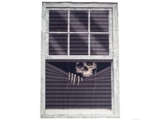 Skeleton Curtain Halloween Window Hanging Decoration Panel Prop Doorway Decor