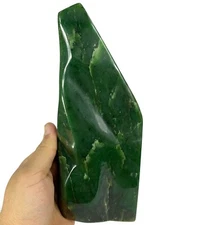 1278g Best Green Nephrite Jade Free Form, Nephrite Jade Free Form, Nephrite Jade