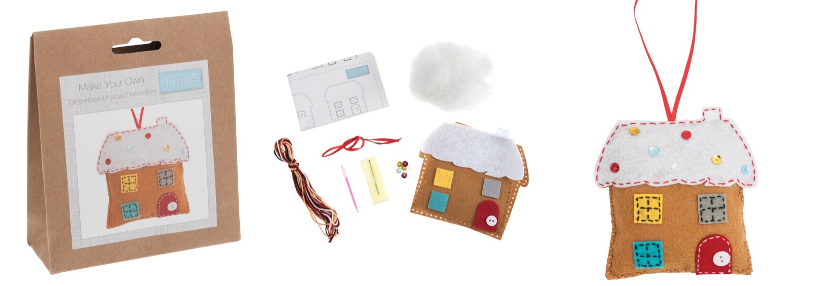 Trimits Felt Sewing Kit Christmas Decoration IdealFor Children over3