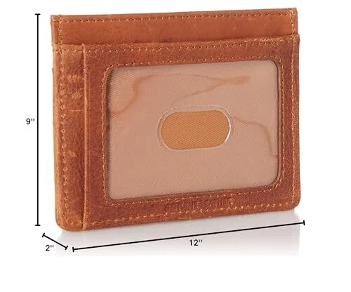 Estuche para tarjetas de cuero en relieve para hombre Foto 2 de 4