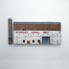Card Low Relief N Gauge Industrial Building 1/148 Scale model railway I9