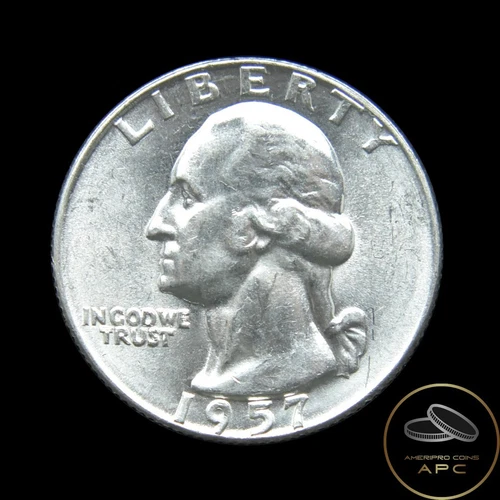 1957 D Washington Quarter 90% Silver BU Uncirculated Beauty!!!