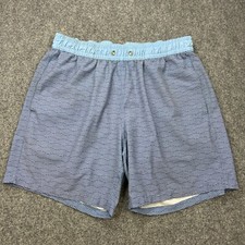 Fair Harbor Board Shorts Men Extra Large Blue Wave Swim Trunks 7 Inch Inseam