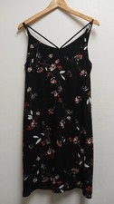 NWT Worthington Black Floral V Neck Sleeveless Dress Size 10