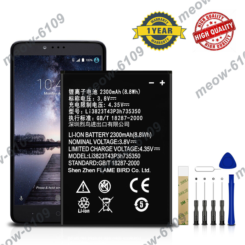 New ZTE Avid Plus Z828 Replacement Battery Li3823T43P3h735350