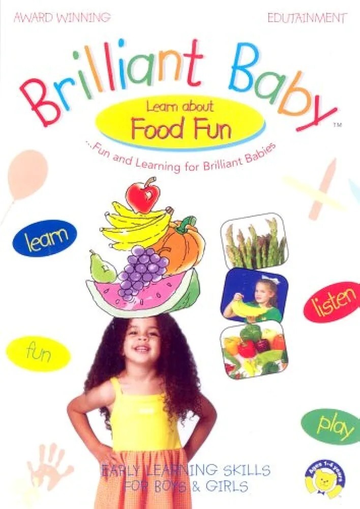 BRILLIANT BABY LEARN ABOUT FOOD FUN DVD NEW SEALED REGION FREE FREE UK POST #PB
