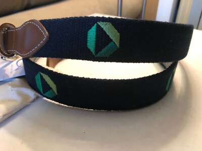 Ceinture Femme Reel Point Shelter Island, Bleue Brodée, Taille XL, Neuve Sans étiquette