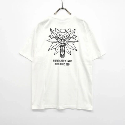 The Witcher 3 Wild Hunt T-Shirt Wolf Medallion white Japan New