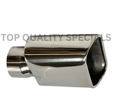 Rectangle Angled Outlet 5.5 Wide Stainless Steel Exhaust Tip Rectangle Angled Outlet 5.5 Wide Stainless Steel Exhaust Tip