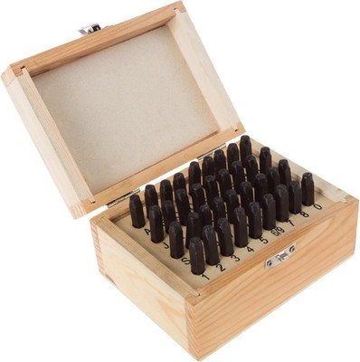 Stalwart - 75-ST6040 Letter and Number Steel Punch Stamp Set, 36 Piece Black 