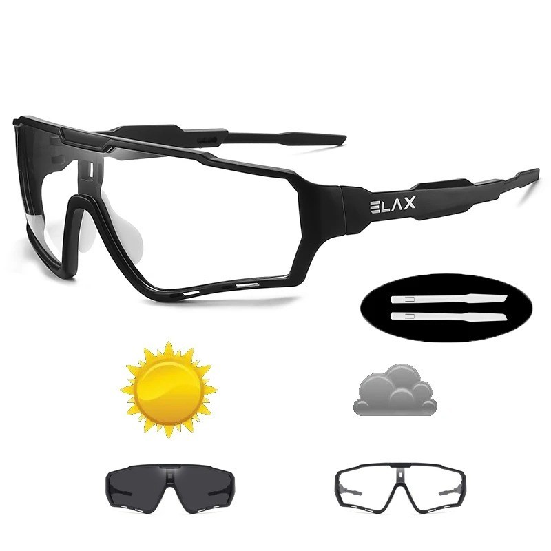 Occhiali da Sole FOTOCROMATICI Bicicletta Bici Corsa MTB Sportivi Uomo/Donna UV foto 2